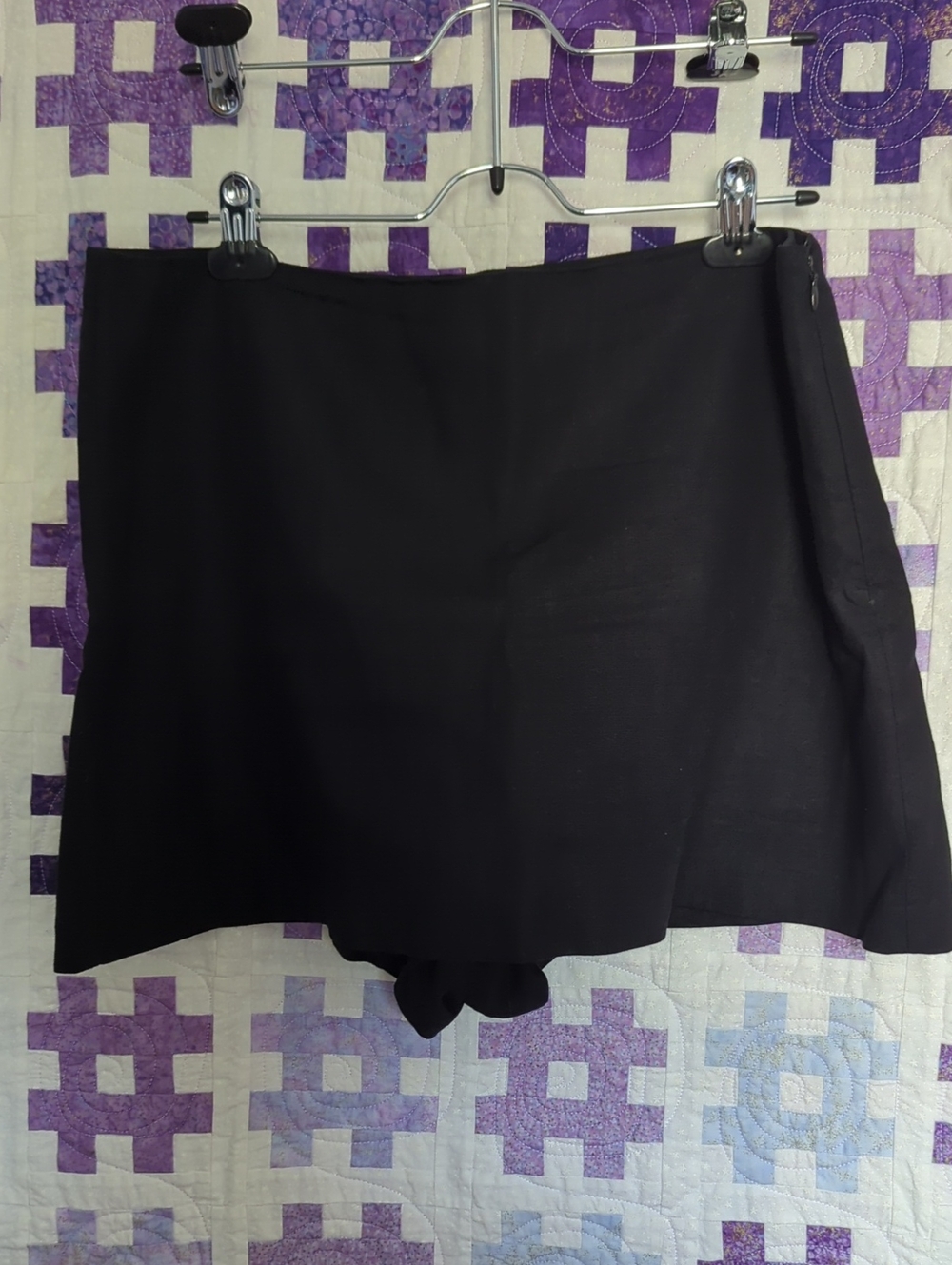 GAP Black Linen Blend Mini Skort LRG